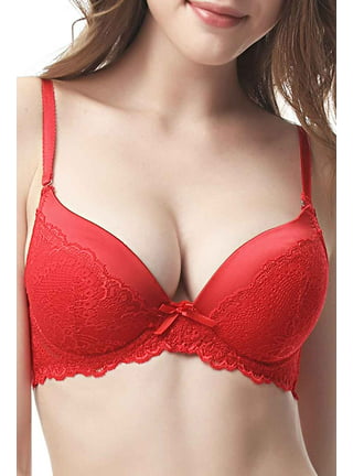 phistic Women Lace Overlay Extreme Push Up Bra (Regular & Plus Size  34A-40D) 
