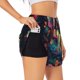 thumbnail image 1 of Balery Colorful Patterned Rabbit Pantalones cortos deportivos para mujer con forro y dos bolsillos, elásticos, para entrenamiento, gimnasio, yoga-Large, 1 of 7