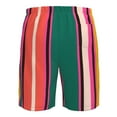 thumbnail image 6 of Disketp Men'S Swim Trunks Hawaiian Breathable Surf Beach Swimsuits Mesh Lining Beach Shorts With Pockets-Vertical Stripes, 6 of 9
