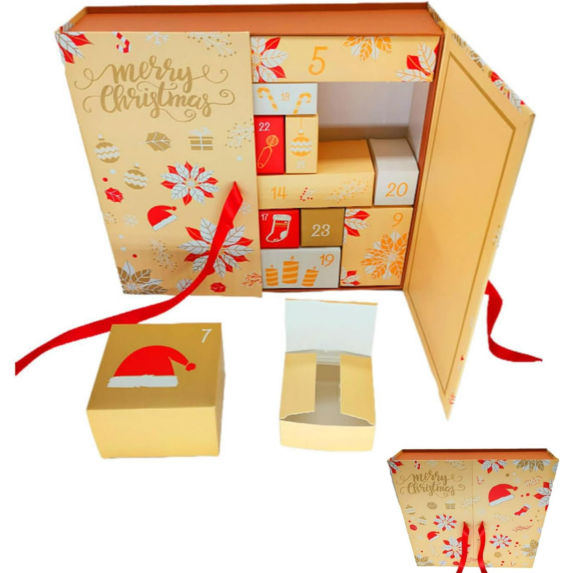 LAICAIW Advent Calendar Box for Filling-24 Colorful Reusable Boxes - Main Image