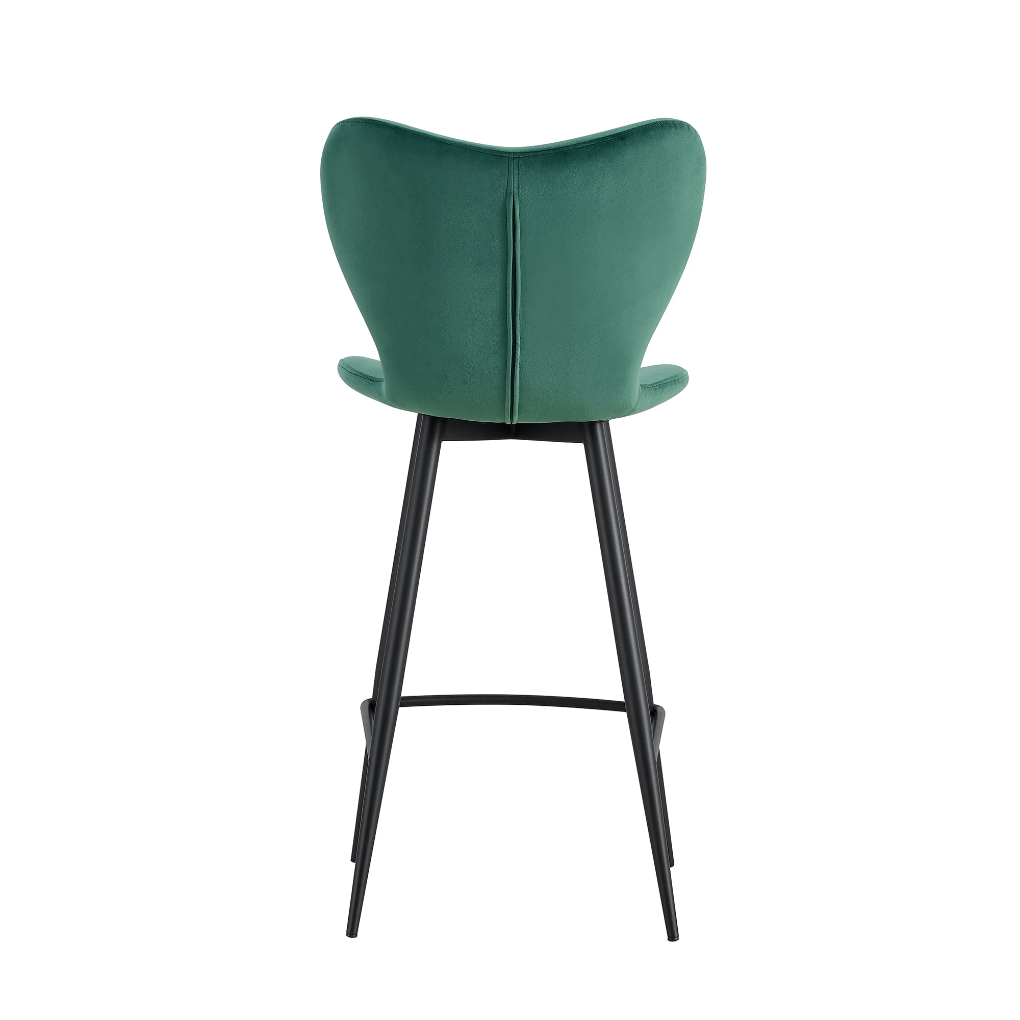 Resenkos Upholstered Velvet Bar Height Barstool Set of 2 with Back and Metal Legs, Modern Counter Height Dining Chair Dark Green Resenkos Upholstered Velvet Bar Height Barstool Set of 2 with Back and Metal Legs, Modern Counter Height Dining Chair Dark Green