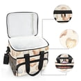 thumbnail image 6 of FORMRS Insulated Cooler Bag 24 Cans Capacity Soft Leakproof Lunch Box with Side Pockets, Beige Seashell, 6 of 7