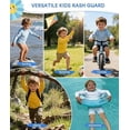 thumbnail image 5 of Kids UPF 50+ Rash Guard Shirt - Long Sleeve Sun Protection Pullover for Outdoor Activities & Swimming Lake Blue S, 5 of 5