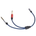thumbnail image 2 of 3.5 mm A DOBLE LÍNEA DE AUDIO DE 6.35 MM, DIVISOR Y DURADERO AZUL 11.8IN 3.5 mm A CABLE DE DOBLE DE AURICULAS DE 6.35 MM PARA ALTAVOZ PARA AMPLIFORADOR DE ALIMENTACIÓN, 2 of 7