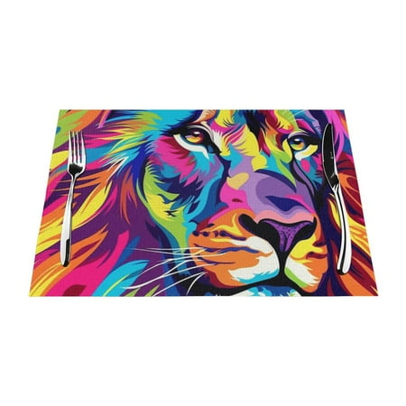 

ast art design Table mat can be wiped dinner mat set felt can be wiped heat-resistant waterproof and non slip dinner mat rectangular thick mat