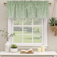 thumbnail image 2 of 2 Pack Sage Green Wildflowers Valances for Windows Bedroom Living Room Window Treatments, Modern Floral Butterfly Plant Rod Pocket Valance Drapes Short Kitchen Curtains Over Sink 60"x18", 2 of 8