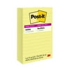 Post-it Super Sticky Lined Notes, Canary Yellow, 4 in. x 6 in., 90 Sheets, 5 Pads
