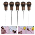 thumbnail image 3 of 5pcs Wooden Scratch Awls Sewing Awls for Handsewing Leather Craft Sewing Tools, 3 of 5