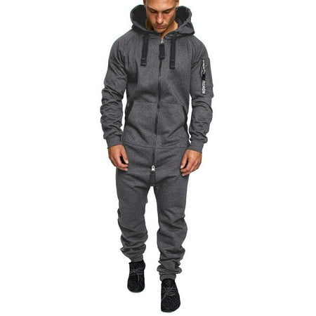 

Men Sweatpants Mens Sweatpants Men Pajamas Splicing Autumn Winter Casual Hoodie Print Zipper Print Jumpsuit