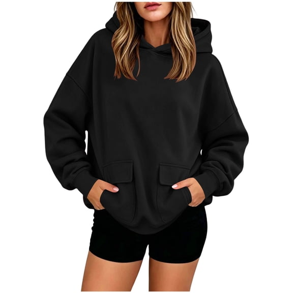 Guluxicc Womens Plain Hoodies Oversized Airplane Mode Travel Hoodie With Pockets or with Eye Mask Winter Fall Outfits Y2k Clothes