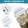 thumbnail image 3 of Yayeee 40oz Stainless Steel Tumbler with Straw and Handle Double-Wall Insulated Travel Water Bottle, Snow Mountains, 3 of 8