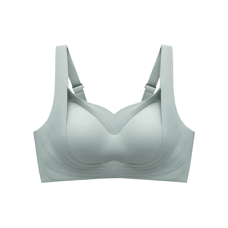Clearance! Yunmei Minimizer Bras for Women Underwear Wide Straps Without Ring Gathered To Collect Side Breasts Large Size Tank Top Non Marking Bra Womens Underwear and Bras Blue L