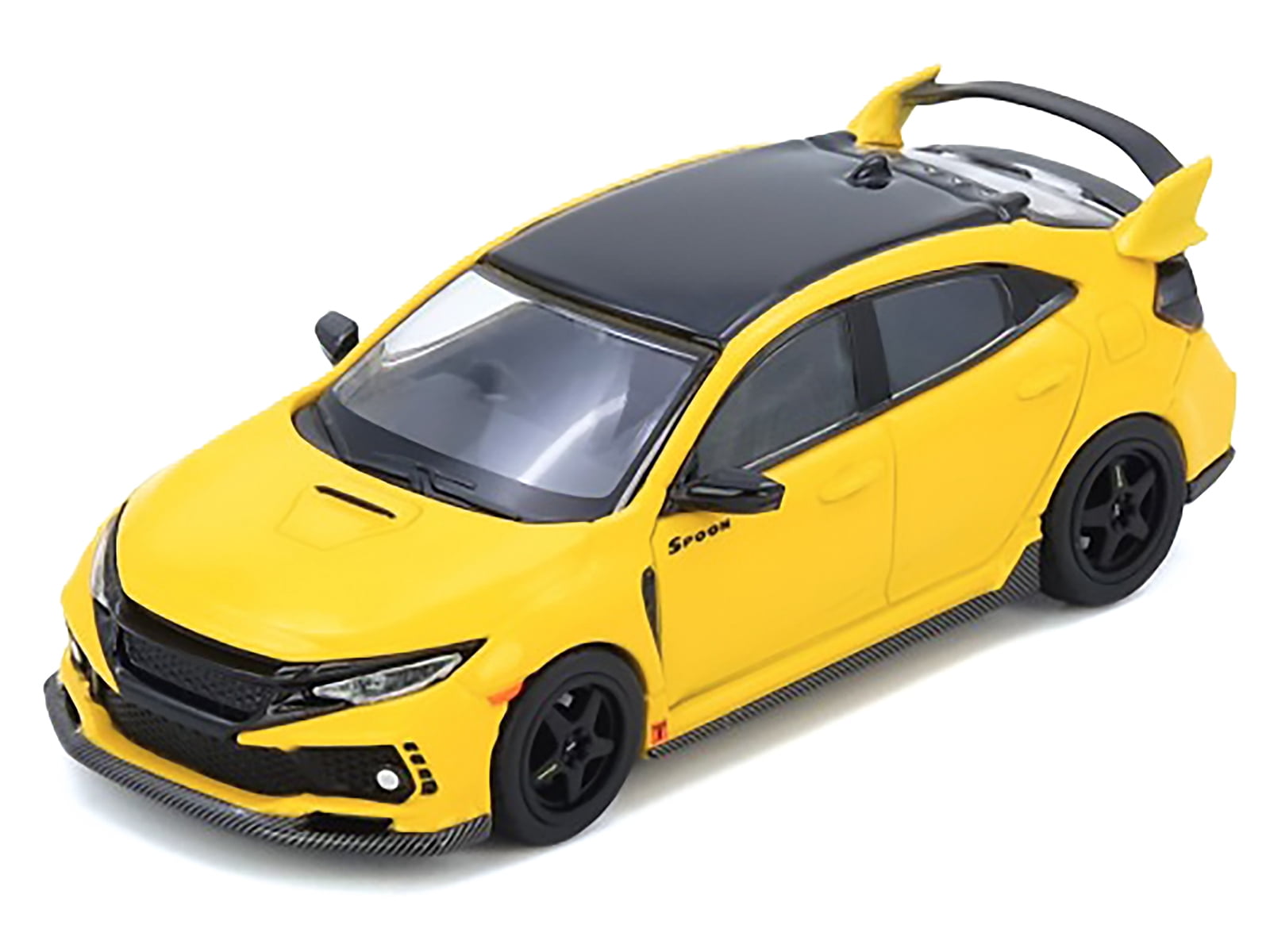 Honda Civic Type R (FK8) RHD (Right Hand Drive) Yellow with Black Top 1/64 Diecast Model Car by Inno Models