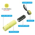 thumbnail image 4 of Uxcell 9 LED Glow in Dark Flashlights, Mini Flashlight Rubber Coated Flashlight with Strap, Yellow, 4 of 6