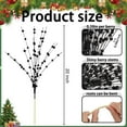 thumbnail image 3 of 10 Pcs Black Artificial Glitter Berry Stems Christmas Decorations, 20 Inch Christmas Picks Decorative Bead Sticks Glittery Twigs Branches Ornaments for Christmas Tree Vase, 3 of 7