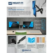 Mount-It! Mounting Arm for Monitor, Display - Black