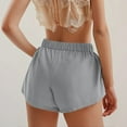 thumbnail image 4 of RYRJJ Linen Shorts for Women Summer Dressy Casual Drawstring Wide Leg Shorts Trendy Lounge Lightweight Short Pants with Pockets(Gray,S), 4 of 7