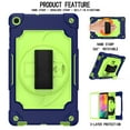thumbnail image 2 of Dteck Shoulder Strap Case for Samsung Galaxy Tab A 10.1" SM-T510 T515 (2019 Released) 10.1-inch,Shockproof Armor Rubber Hybrid 3-Layer Design Hand Strap Cover without Screen Protector,Olivine+Navy, 2 of 6