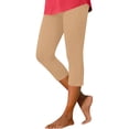 thumbnail image 2 of Hfnxid Capri Pants for Women Slim Fit Athletic Yoga Pant Stretchy Pull On Capris Leggings Lightweight Gym Cropped Trousers Khaki S, 2 of 8