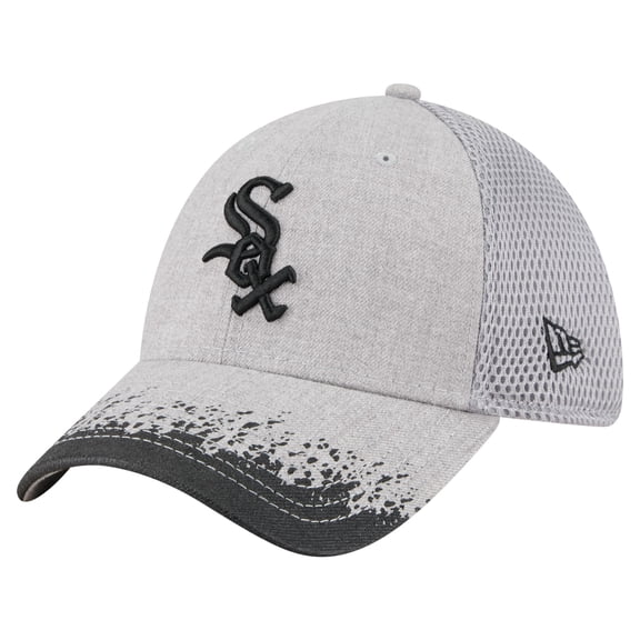 Men's New Era Gray Chicago White Sox Visor Paint Splatter 39THIRTY Flex Hat