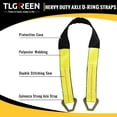 thumbnail image 5 of TLGREEN 4 Pack Wheel Straps + Axle Straps Kit for Trailers – 2” x 10’ Ratchet Straps with J Hooks & 36” Axle Straps, 10,000LB Break Strength, Non-Scratch Protection for Truck, SUV, ATV, UTV, Yellow, 5 of 10