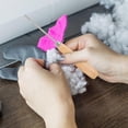 thumbnail image 4 of Luxshiny Sewing Craft Projects 4pcs Tool Set for Family DIY Projects White Wooden Metal Rooting Hair Tools, 4 of 8