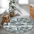 thumbnail image 5 of Vintage Garden Round Rug 3ft Washable Circle Entryway Rugs Non Slip Modern Art Retro Mountain Lake Tree Area Rug Indoor Floor Carpet for Bedroom Kitchen Living Room Home Office Dining Room Nursery, 5 of 8