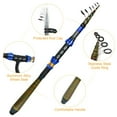 thumbnail image 2 of Fxcoia Kit de Pesca, Juego Combinado de Caña de Pescar Telescópica y Carrete de 110 Pzas, Carrete Giratorio, Línea de Pesca para Niños, Azul y Negro, 2 of 6