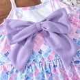 thumbnail image 4 of Toddler Girls Spring Mermaid Print Dress Bow-Knot Summer Sundress Size 6 (Mermaid-305), 4 of 6