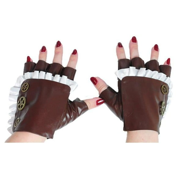 Gloves with Ruffle & Gears - One Size