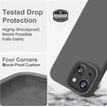 thumbnail image 4 of wqlpp-Compatible avec Étui iPhone 14, [Silky Touch Silicone Liquide Premium] [Doublure en Microfibre Douce Anti-Rayures], Étui Protectrice Ultra Mince Antichoc pour iPhone 14 - Gris Foncé, 4 of 4