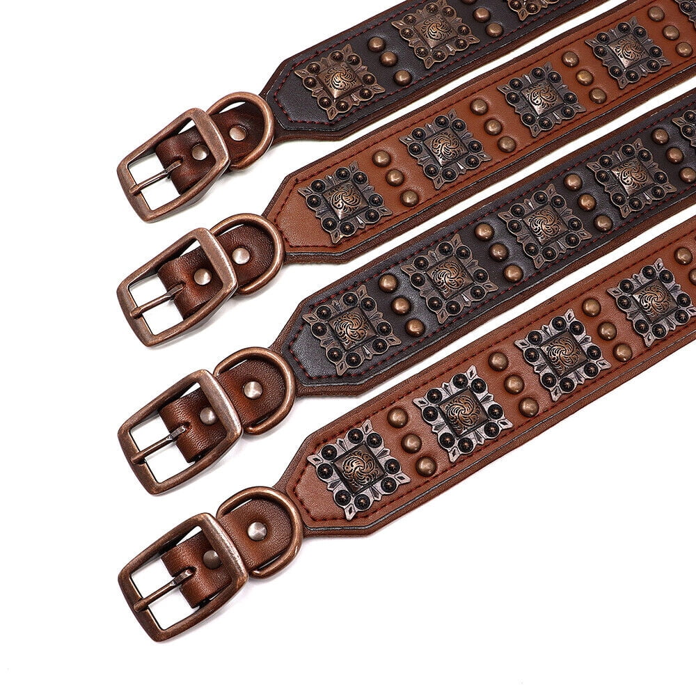 Didog Sturdy Genuine Leather Dog Collar,Heavy Duty Soft Leather Dog Collar for Medium & Large Dogs