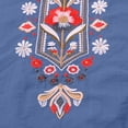 thumbnail image 6 of Vinsonshop Women Cotton Linen Embroidered Tops Beach Shirts Retro Embroidered Boho Embroidered Blouses Linen Embroidered Boho Peasant Elbow Sleeve Tunic Tops Womens Shirts Casual (M-3XL), 6 of 8