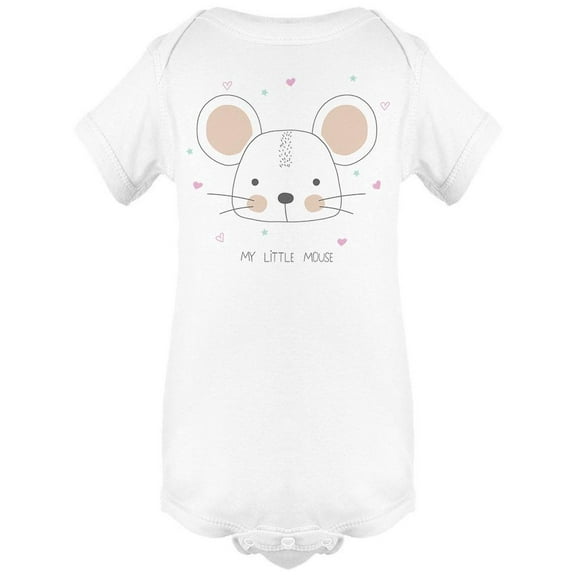 Little Mouse Lettering Cartoon Bodysuit Infant -Image by Shutterstock,  Newborn