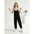 thumbnail image 4 of SILVERCELL 5-14T Girls Casual Sleeveless Jumpsuits Teens Girl Spaghetti Strap Loose Romper Long Pants Overalls with Pockets, 4 of 7