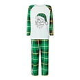 thumbnail image 2 of Christmas Pajamas for Family Long Sleeve Santa Hat Print Tops + Buffalo Plaid Pants Set Winter Sleepwear, 2 of 10