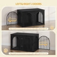 thumbnail image 6 of 39.4" Wooden Dog Crate Furniture TV Stand, Indoor Dog Kennel for Small/Medium/Large Dogs, Black, 6 of 8