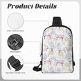thumbnail image 3 of Sigee Hand Drawn Rabbit for Dual Pocket Sling Backpack Hiking Daypack Multipurpose Cross Body Chest Bag, 3 of 8