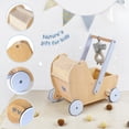 thumbnail image 2 of Pillowhale Baby Learning Walker - Cochecitos de madera para niños pequeños con ruedas para niñas y niños, 2 of 5