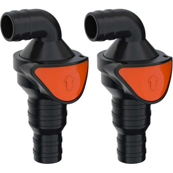 SEAFLO In-Line or 90° Quick Disconnect Check Valve – Anti-Backflow, PA6 GF POM Construction – Non-Return Valve for Marine, RV, and Plumbing Use (Choose Size & Style)
