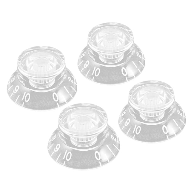 Perillas de control de guitarra acrílica Sunnimix 4 piezas para reemplazo de guitarra eléctrica Claro
