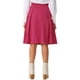 thumbnail image 3 of Faldas de oficina para mujeres Inspire Chic con cintura ceñida, midi, en línea A y plisadas, talla S, fucsia, 3 of 6