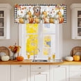 thumbnail image 2 of Valances for Windows Thanksgiving Dog Fall Pumpkin Rod Pocket Short Curtain for bathroom living room bedroom Maple Leaves Buffalo Plaid 1 Panel 54x18in, 2 of 9