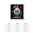 thumbnail image 5 of Whimsical Rabbit Design Flannel Blanket - Soft Cozy Durable for Sofa Travel Bed & Chair - Perfect for Imaginative Spaces, 5 of 7