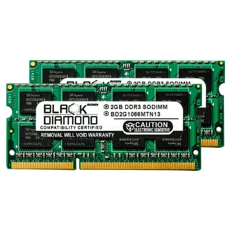 4GB 2X2GB RAM Memory for Apple Mac mini MC270LL/A (2.4GHz Intel Core 2 Duo Unibody) DDR3 SO-DIMM 204pin PC3-8500 1066MHz Black Diamond Memory Module (Best Memory Upgrade For Mac Mini 2019)