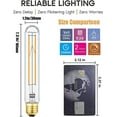 thumbnail image 3 of GHSDFBB Dimmable E26 LED Bulb 8W Equal 75 Watt Light Bulbs Soft White 3000K E26 Edison Bulb AC120V 800lm Tubular T9 T10 LED Bulb for Rustic Pendant,Chandeliers,Wall sconces E26 Light Bulbs 4Pack, 3 of 7