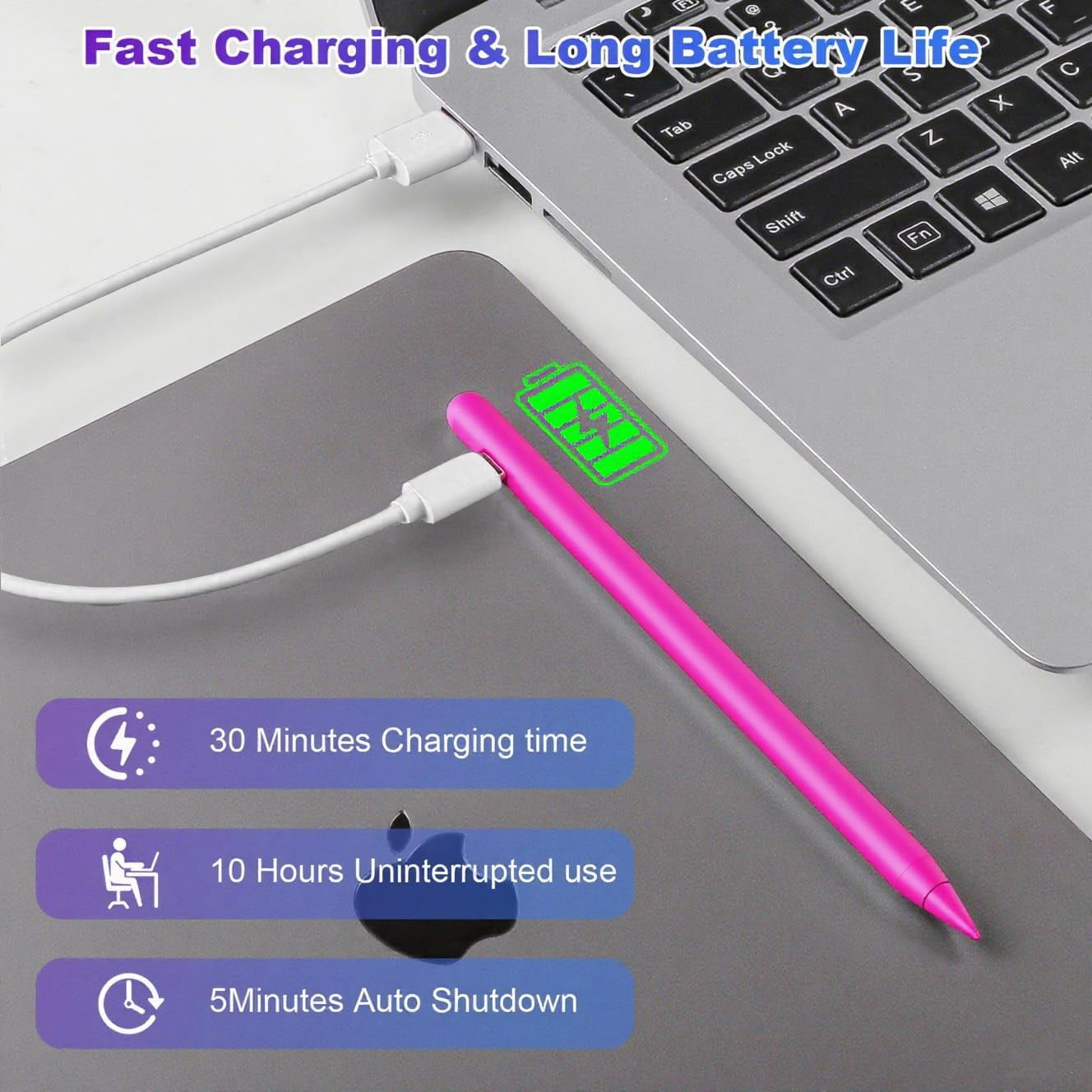 xzyuan Stylus Pen for iPad A16 11th/10th Palm Rejection & Fast Charging Pen 2025-2018 Stylus Pencil for iPad 11th/A16/10/9/8/7/6th,Pro 12.9/11/13 inch M4,Air M2/M3/5/4/3,Mini A17/5th/6th
