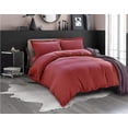 thumbnail image 1 of Mocassi 2-Piece Duvet Cover Set, 1800 Thread Count, Button Closure, Solid Color - Cooling, Breathable Material- Wrinkle, Fade, Stain Resistant, Twin/Twin XL, Burgundy, 1 of 5