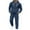 Navy*, variant on RUTAYY Men's Outfits Solid Color Loose Fit Long Sleeve with Zipper Tops and Pants Spring Winter Everyday Wear Classic Chic Sets