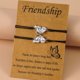 thumbnail image 2 of Lot de 2 bracelets assortis Pinky Promise Coeur d'amour réglable pour les couples Meilleurs amis Couple Amitié Relation Petit ami Petite amie Bijoux de famille JAMW Sencillez, 2 of 5